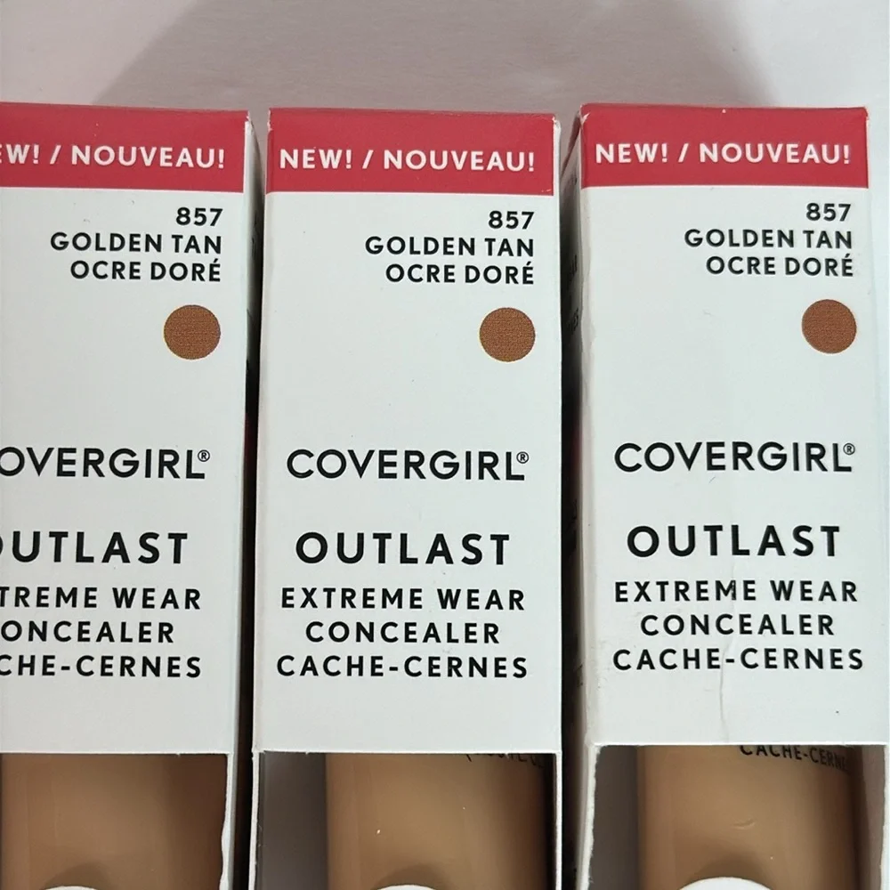 Set of‎ 3 Covergirl SEALED Outlast Extreme Wear Concealer - Golden Tan